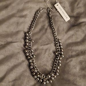 Ann Taylor silver chain link necklace NWT